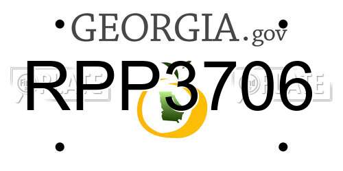 RPP3706 Georgia License Plate