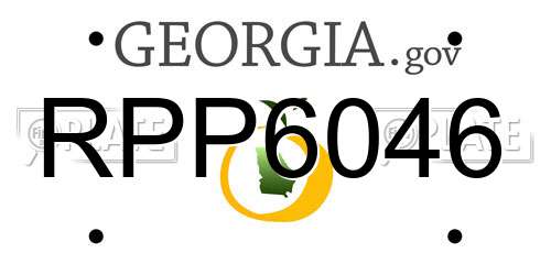 RPP6046 Georgia License Plate