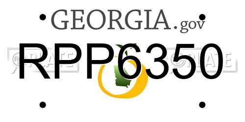 RPP6350 Georgia License Plate