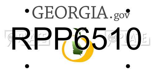 RPP6510 Georgia License Plate