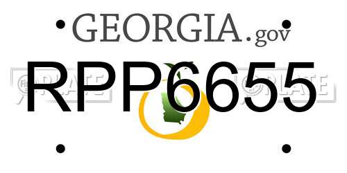 RPP6655 Georgia License Plate