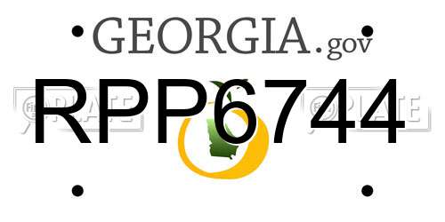 RPP6744 Georgia License Plate