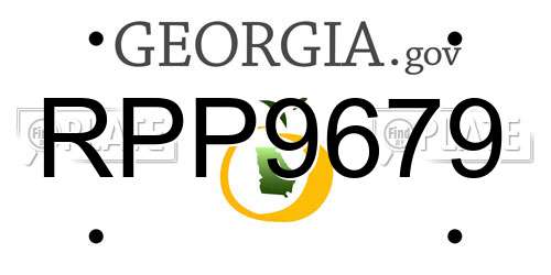 RPP9679 Georgia License Plate