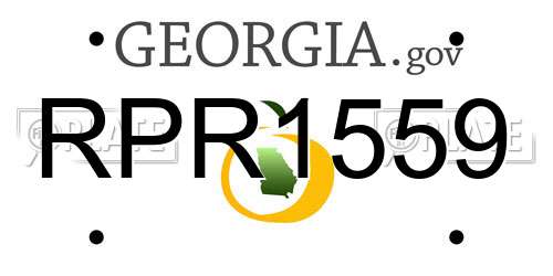 RPR1559 Georgia License Plate