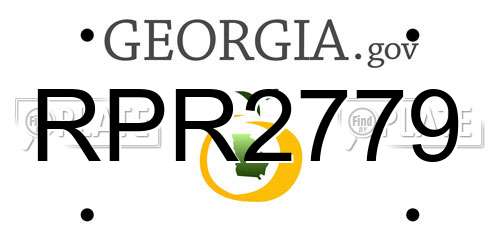 RPR2779 Georgia License Plate