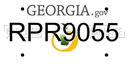 RPR9055 Georgia License Plate
