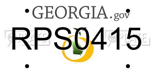 RPS0415 Georgia License Plate