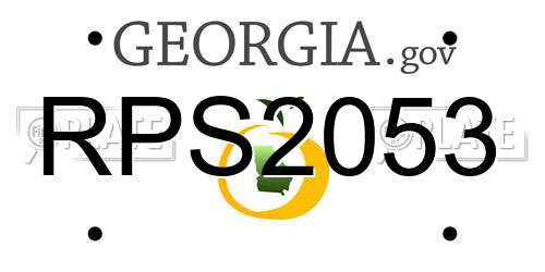 RPS2053 Georgia License Plate