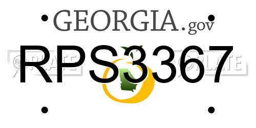 RPS3367 Georgia License Plate