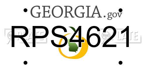 RPS4621 Georgia License Plate