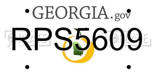 RPS5609 Georgia License Plate