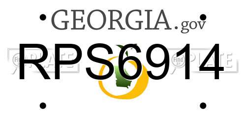 RPS6914 Georgia License Plate