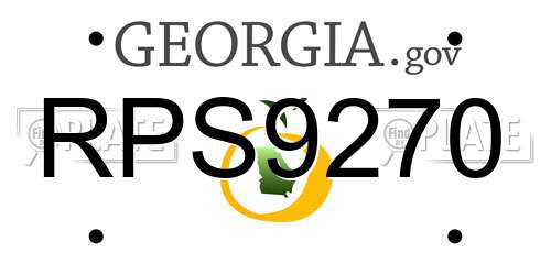 RPS9270 Georgia License Plate