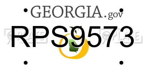 RPS9573 Georgia License Plate