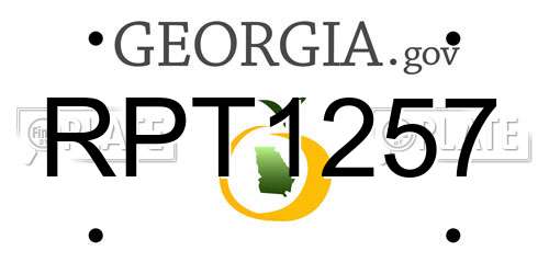 RPT1257 Georgia License Plate