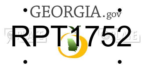 RPT1752 Georgia License Plate