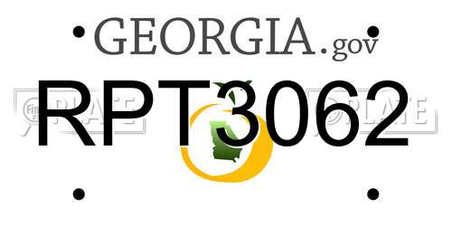 RPT3062 Georgia License Plate