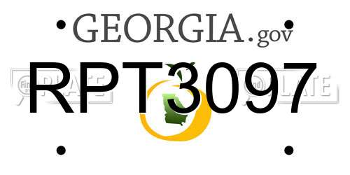 RPT3097 Georgia License Plate