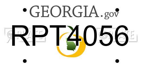 RPT4056 Georgia License Plate