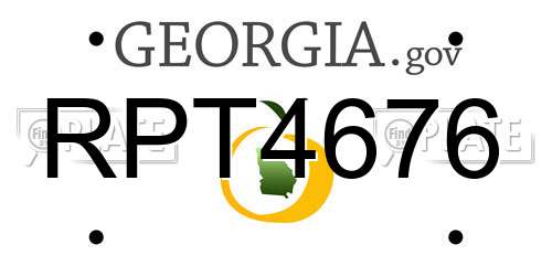 RPT4676 Georgia License Plate