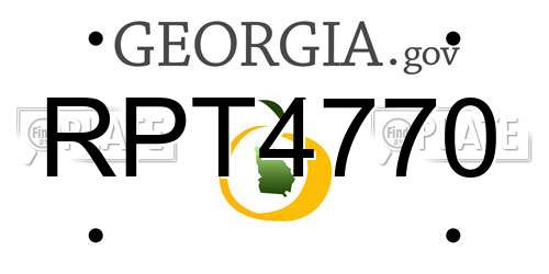 RPT4770 Georgia License Plate