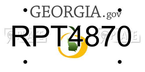 RPT4870 Georgia License Plate