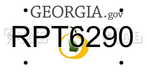 RPT6290 Georgia License Plate