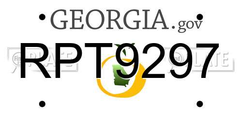 RPT9297 Georgia License Plate