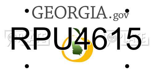 RPU4615 Georgia License Plate