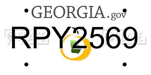 RPY2569 Georgia License Plate
