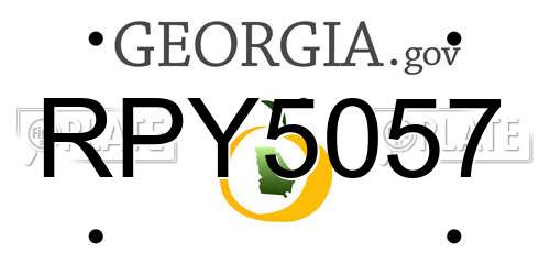 RPY5057 Georgia License Plate