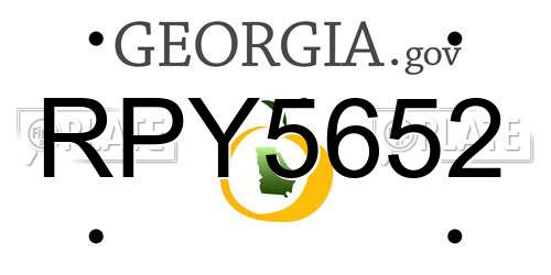 RPY5652 Georgia License Plate