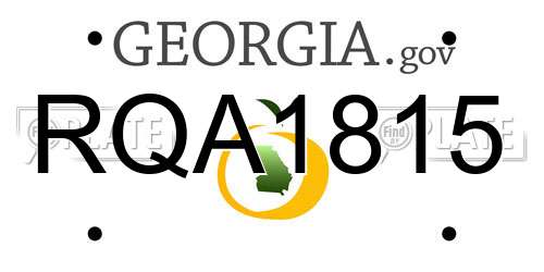 RQA1815 Georgia License Plate