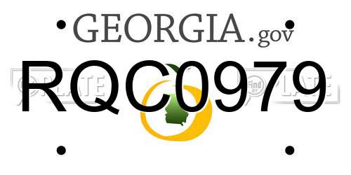 RQC0979 Georgia License Plate