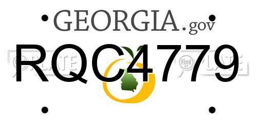 RQC4779 Georgia License Plate