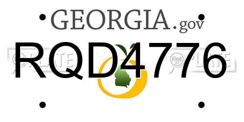 RQD4776 Georgia License Plate