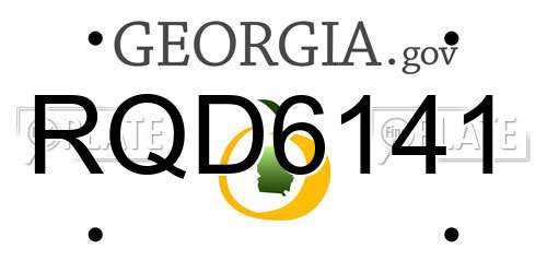RQD6141 Georgia License Plate