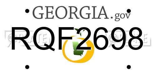 RQF2698 Georgia License Plate