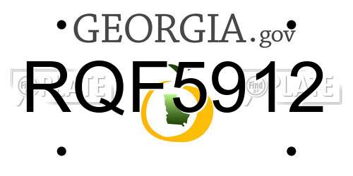 RQF5912 Georgia License Plate