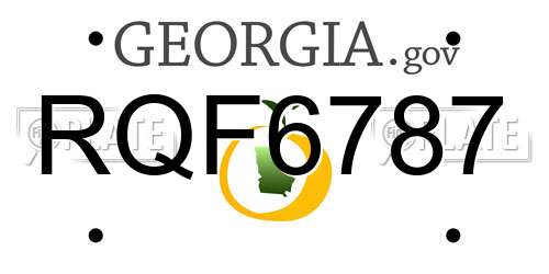 RQF6787 Georgia License Plate