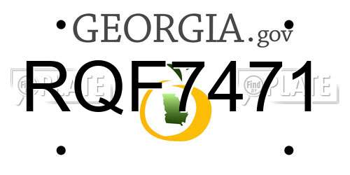 RQF7471 Georgia License Plate