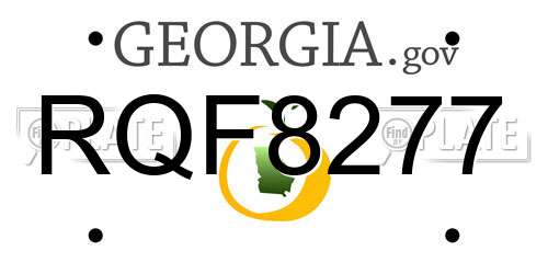 RQF8277 Georgia License Plate