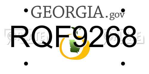 RQF9268 Georgia License Plate