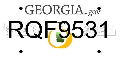 RQF9531 Georgia License Plate