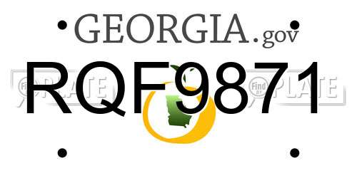 RQF9871 Georgia License Plate