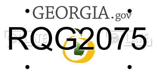 RQG2075 Georgia License Plate