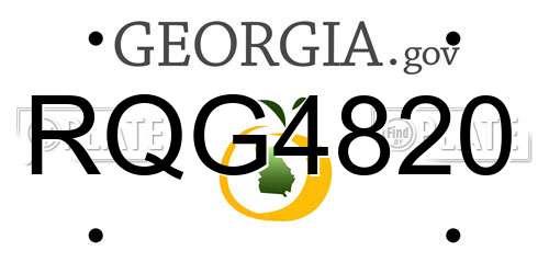 RQG4820 Georgia License Plate