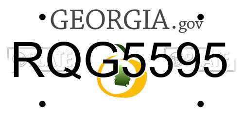 RQG5595 Georgia License Plate