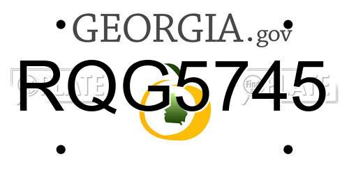 RQG5745 Georgia License Plate