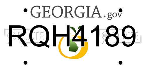 RQH4189 Georgia License Plate